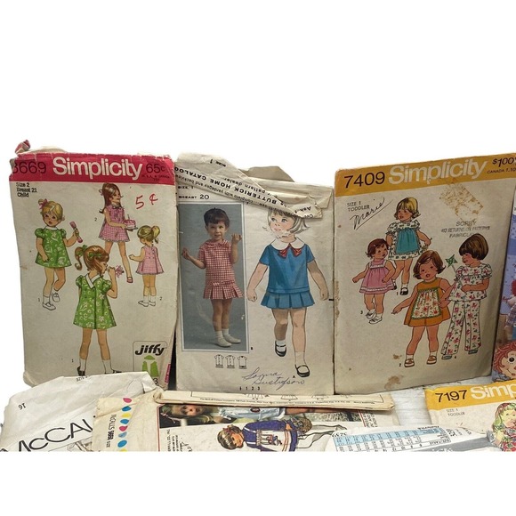 Vintage Mixed Lot Simplicity McCalls Ragedy Ann Misc Kids Wedding Used Patterns - Picture 4 of 16